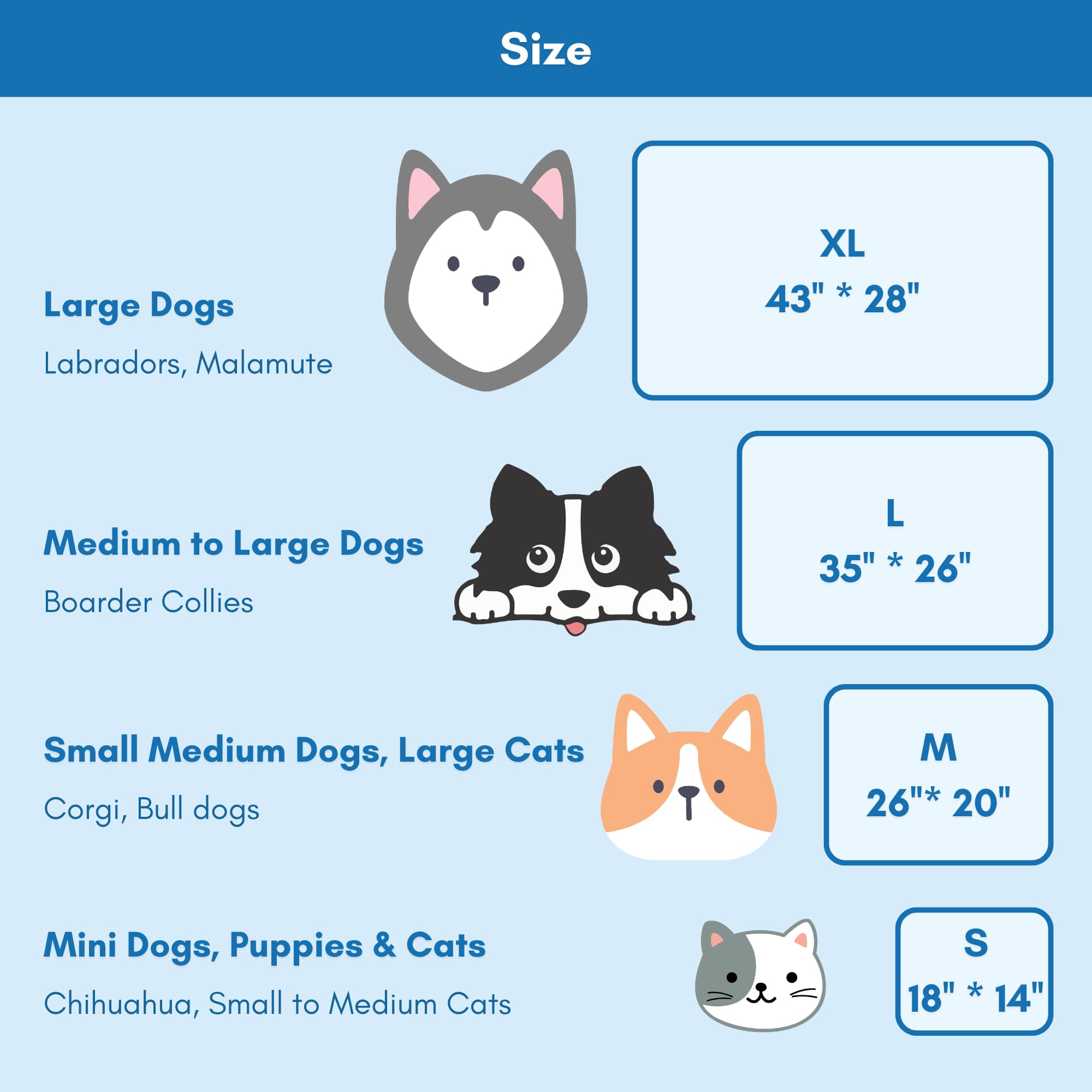 petfelix dog cooling mat large 35x26 inch size suitable for medium to large dogs.