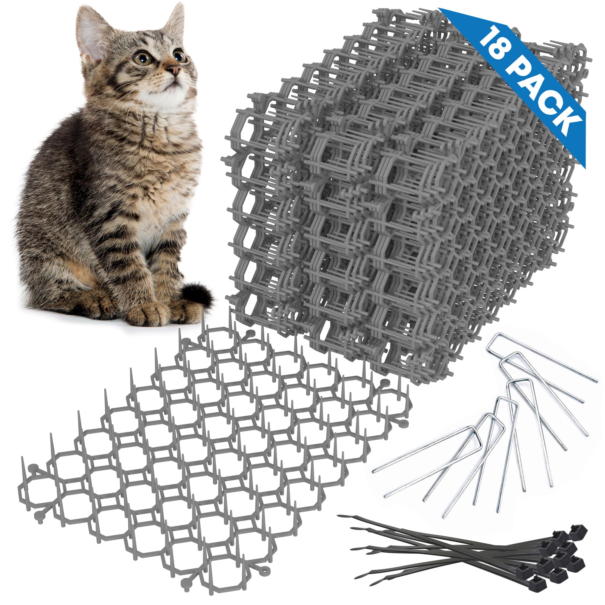 Petfolio scat mat around a potted plant deters cats.