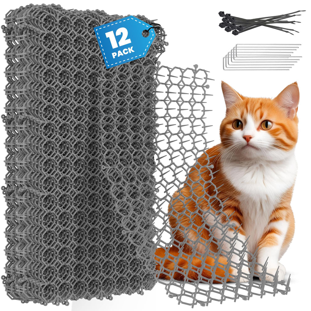 Petfolio cat scat mat with 16x8 inch spikes deters cats from furniture and counters.