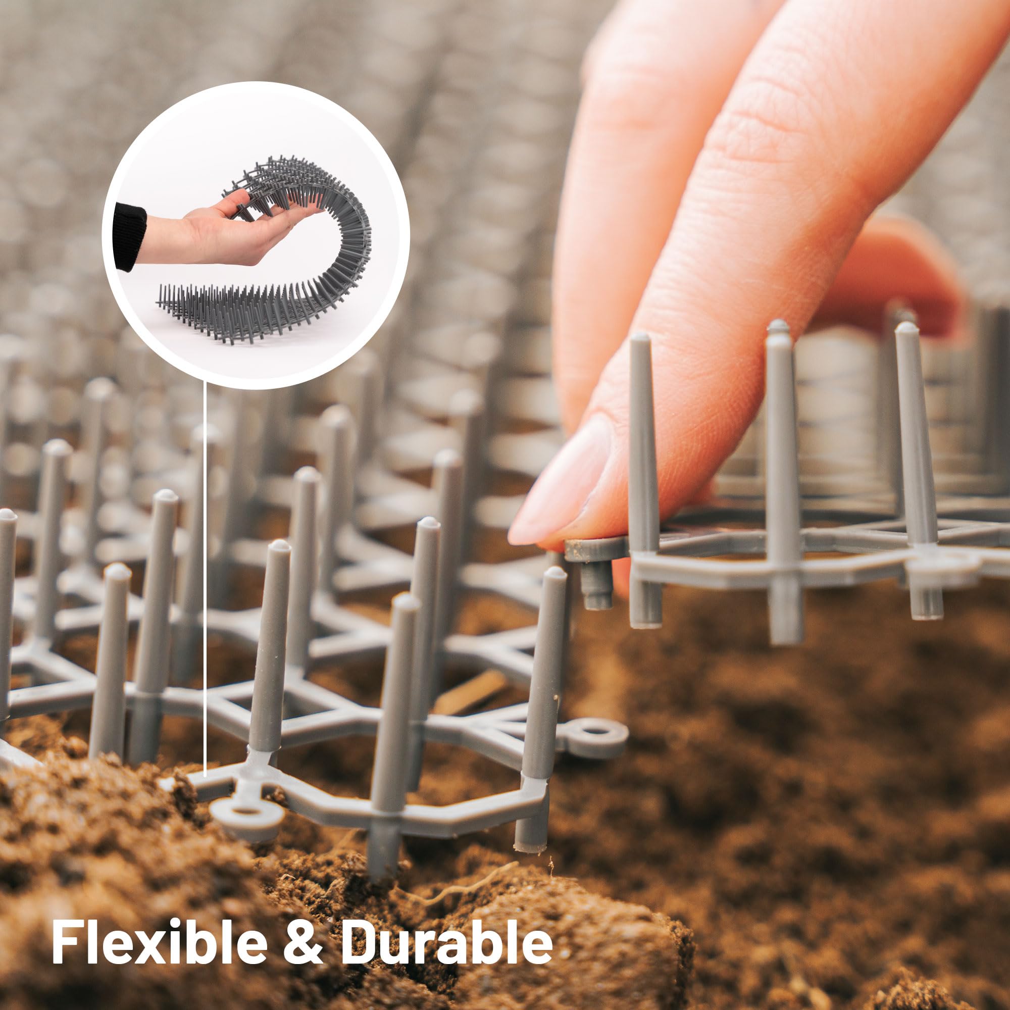 Petfolio cat scat mat indoor counter barrier keeps pets off surfaces with safe spike design.