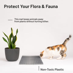 Petfolio cat scat mat outdoor garden protection reduces unwanted visits without harming pets.