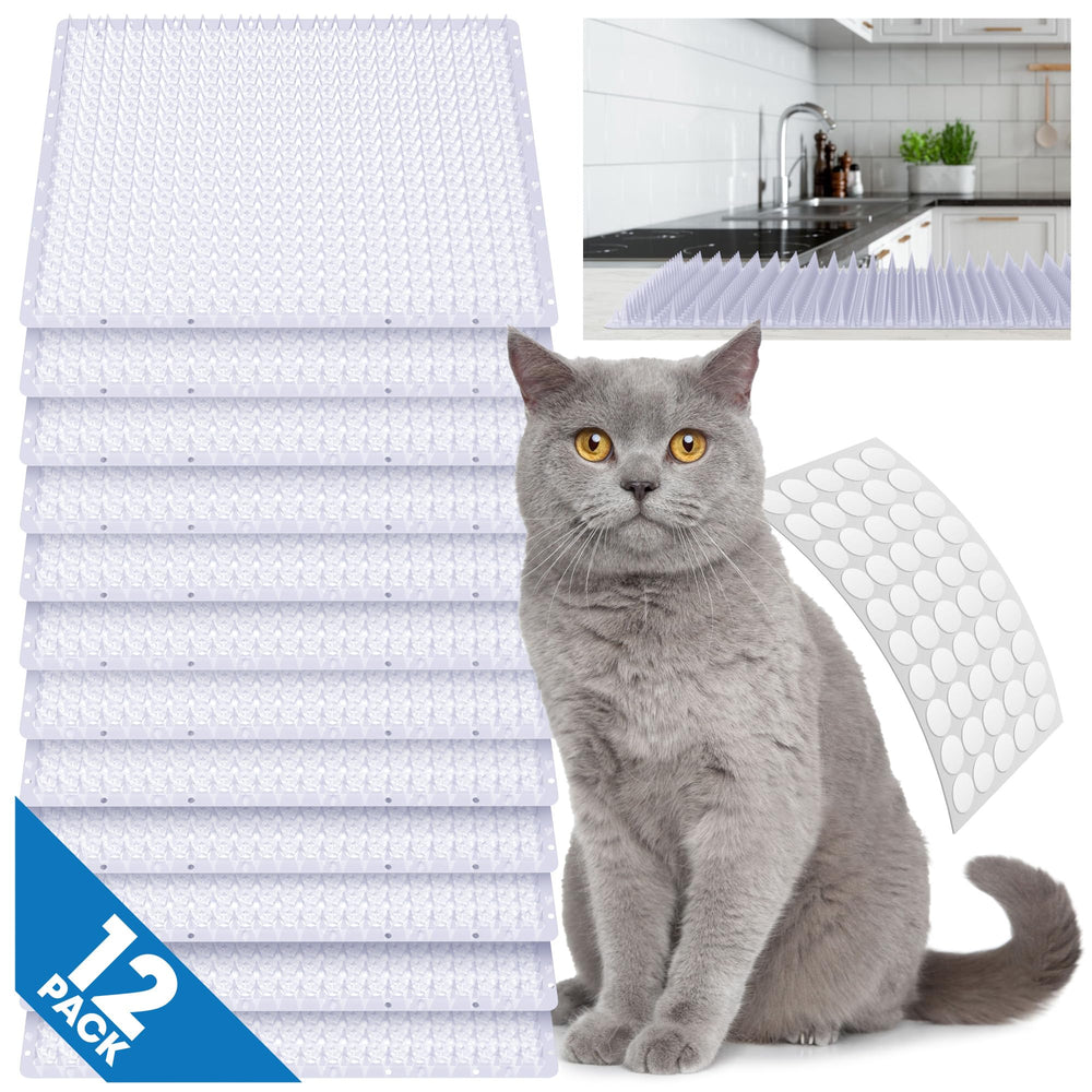 Petfolio scat mat with uneven spikes deters cats from furniture and plants