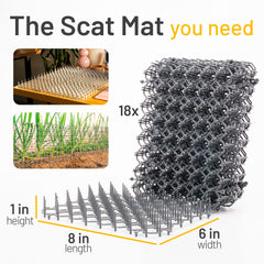 Petfolio scat mat close-up shows sturdy 1-inch spikes.