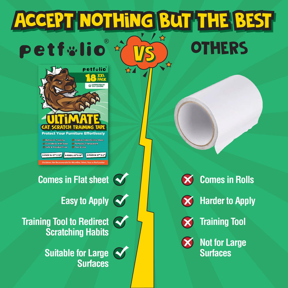 Petfolio transparent sofa protector corner shields edges from claws.