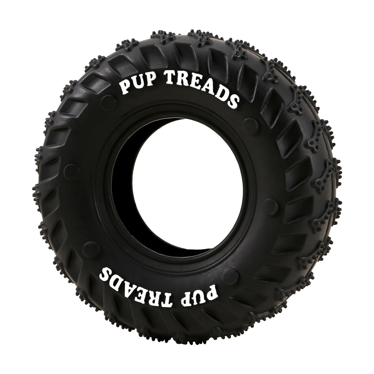 PETFROH heavy-duty tire chew toy close-up highlighting durability for powerful chewers.