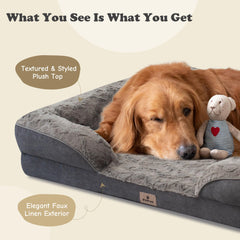 PetFun XL orthopedic bed side bolster demonstrates easy entry for seniors