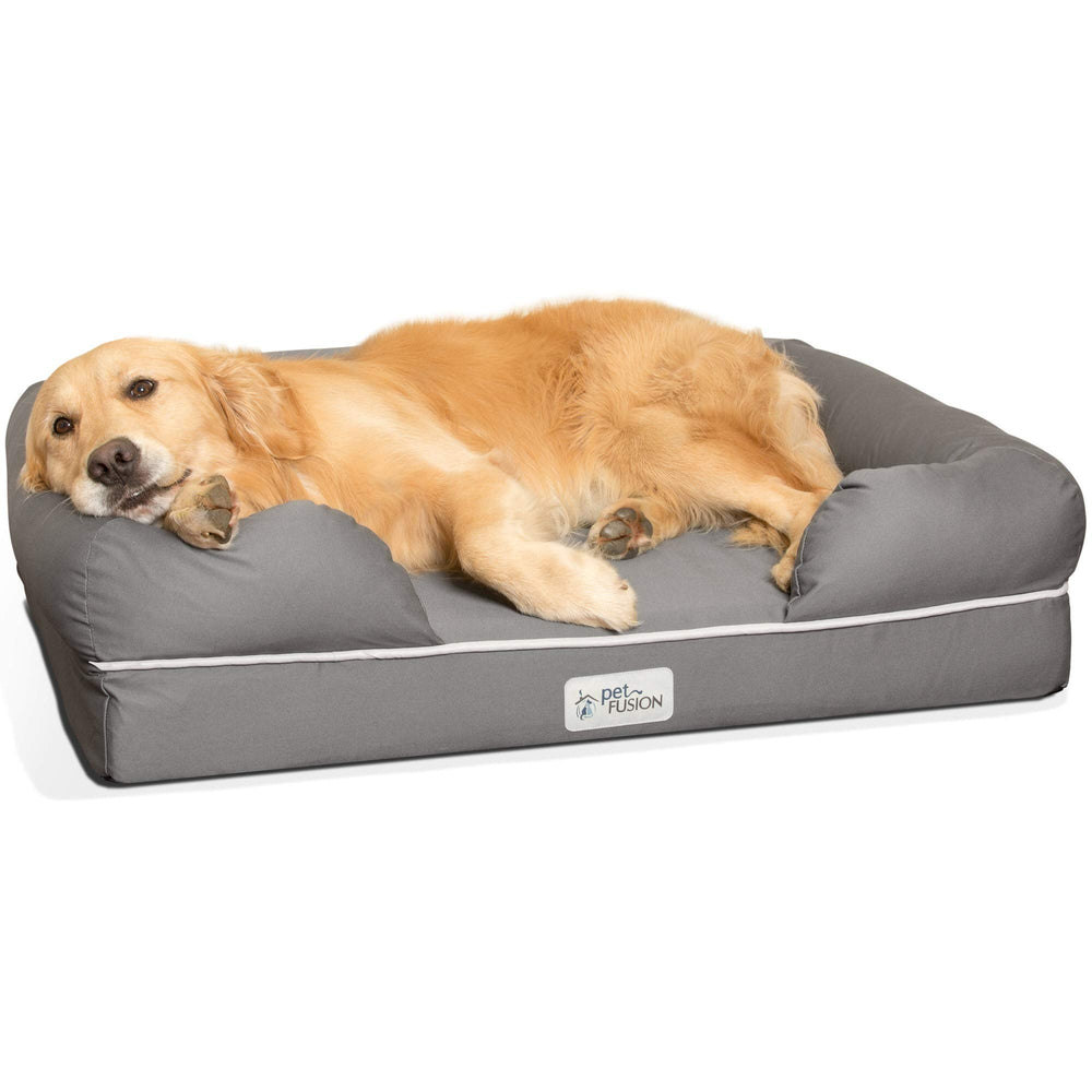 PetFusion Ultimate Dog Bed memory foam closeup shows joint-supporting comfort