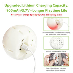 PETGEEK 900mAh-battery-rechargeable-dog-toy extends play sessions with quick Type-C charging.