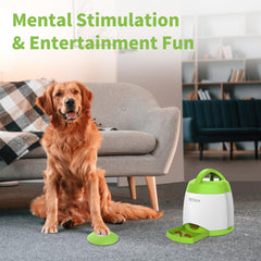 PETGEEK transparent hopper visible remaining treats during play session