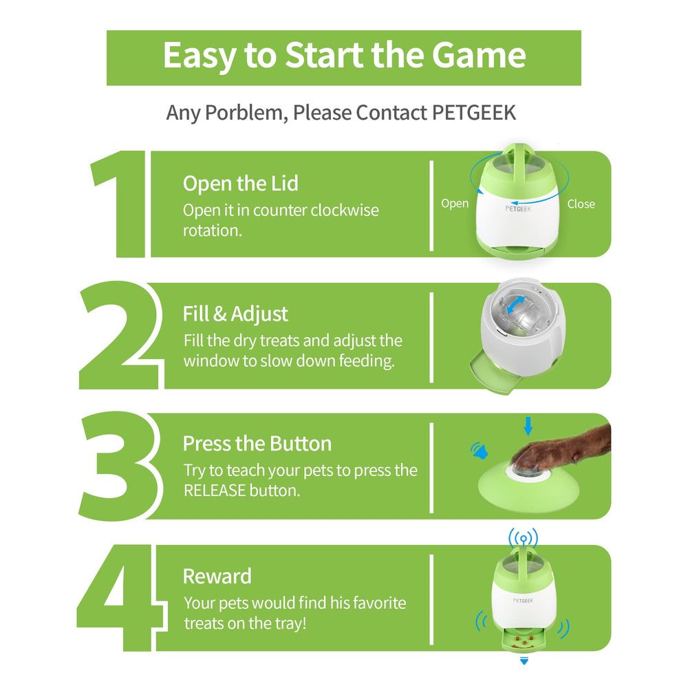 PETGEEK dual power supply shown with batteries and USB charging for flexible use.