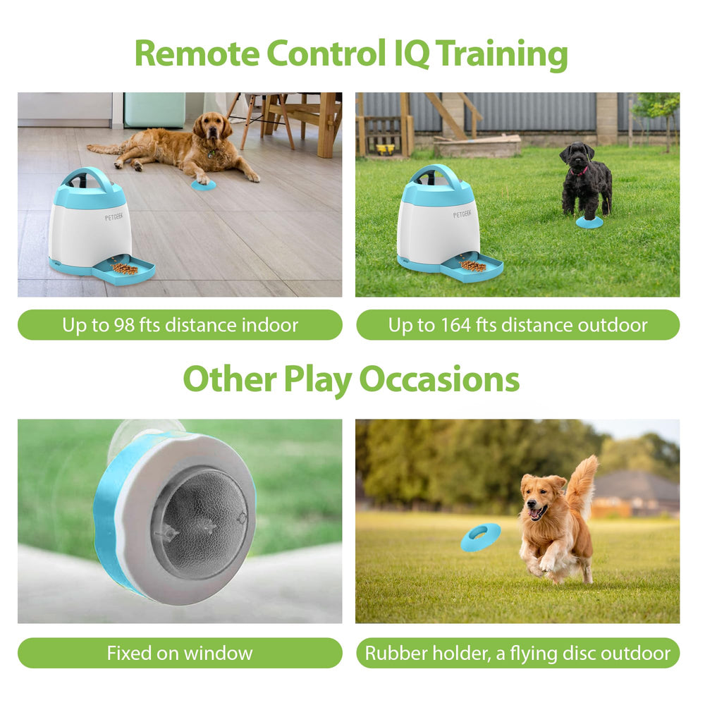 PETGEEK outdoor setup engaging dogs during training.