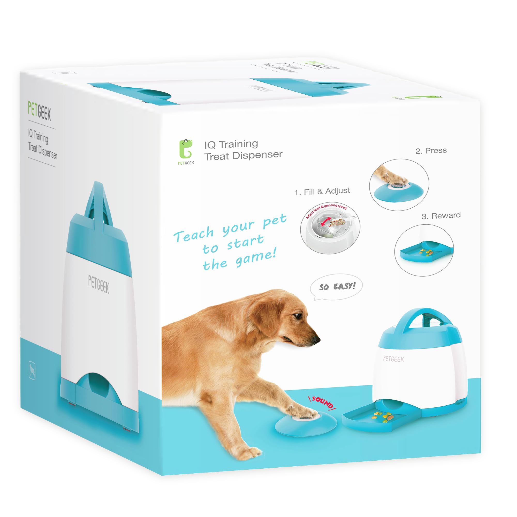 PETGEEK power options including USB and battery use for versatility.