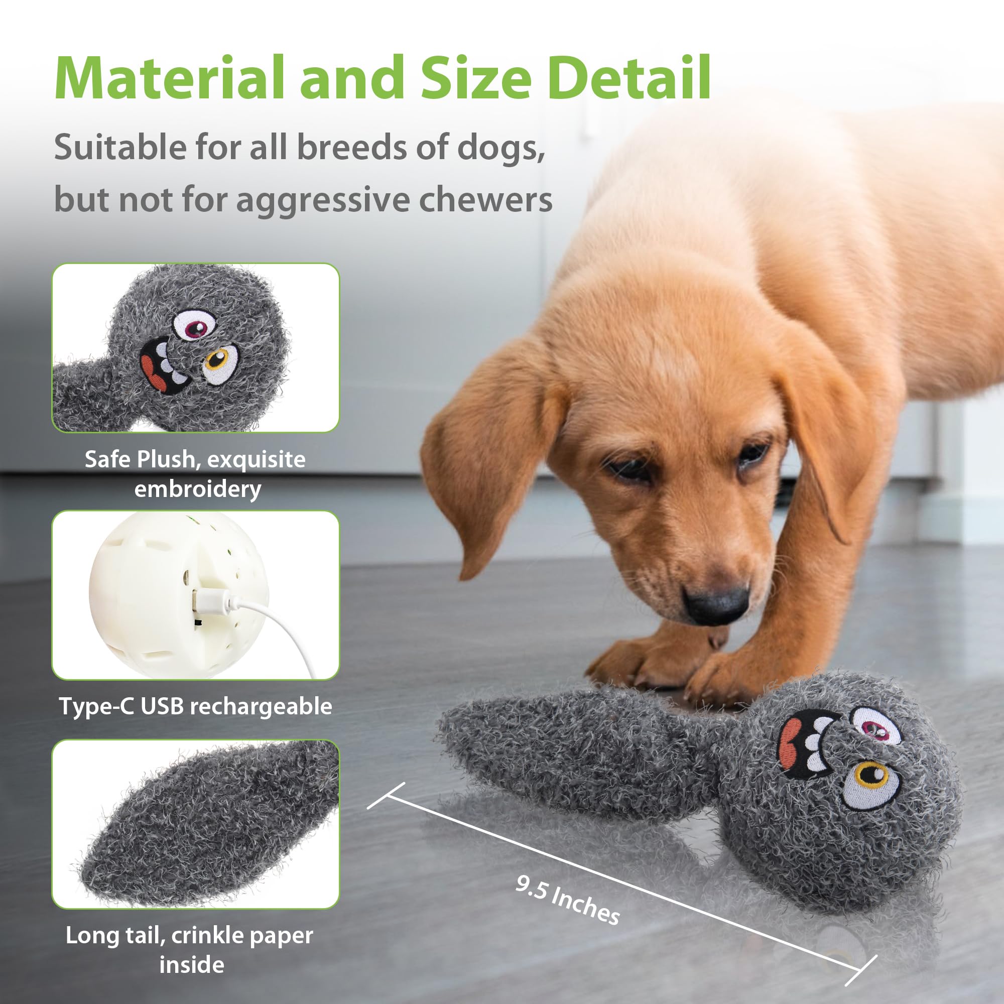 PETGEEK recording-music-mode-dog-toy creates varied sounds to spark curiosity.