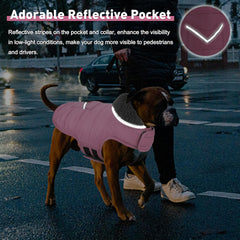 Petglad dog coat adjustable chest and neck for a secure, comfortable fit