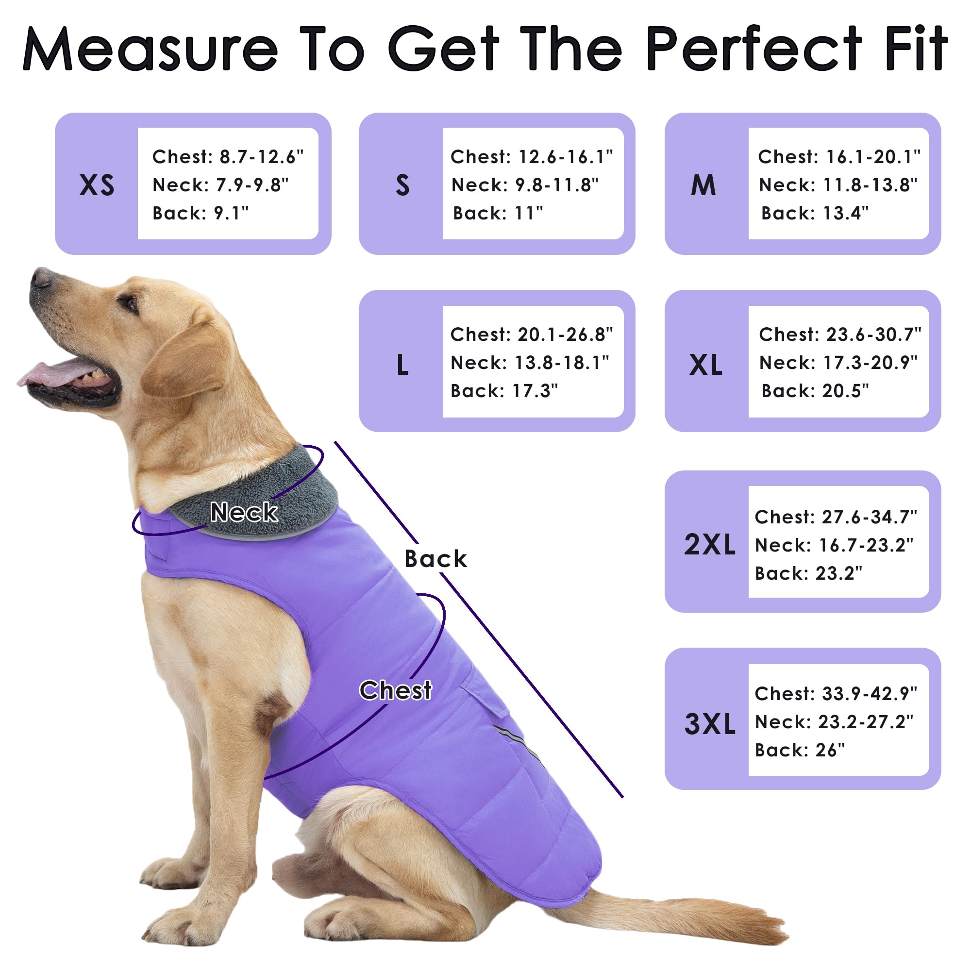 Petglad dog coat back pocket adds cute storage for treats or keys.