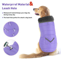 Petglad dog coat cozy fleece lining traps warmth for all-day coziness.