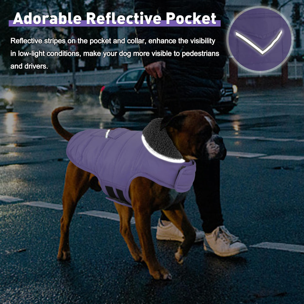 Petglad dog coat reflective stripes boost visibility for safer night walks.