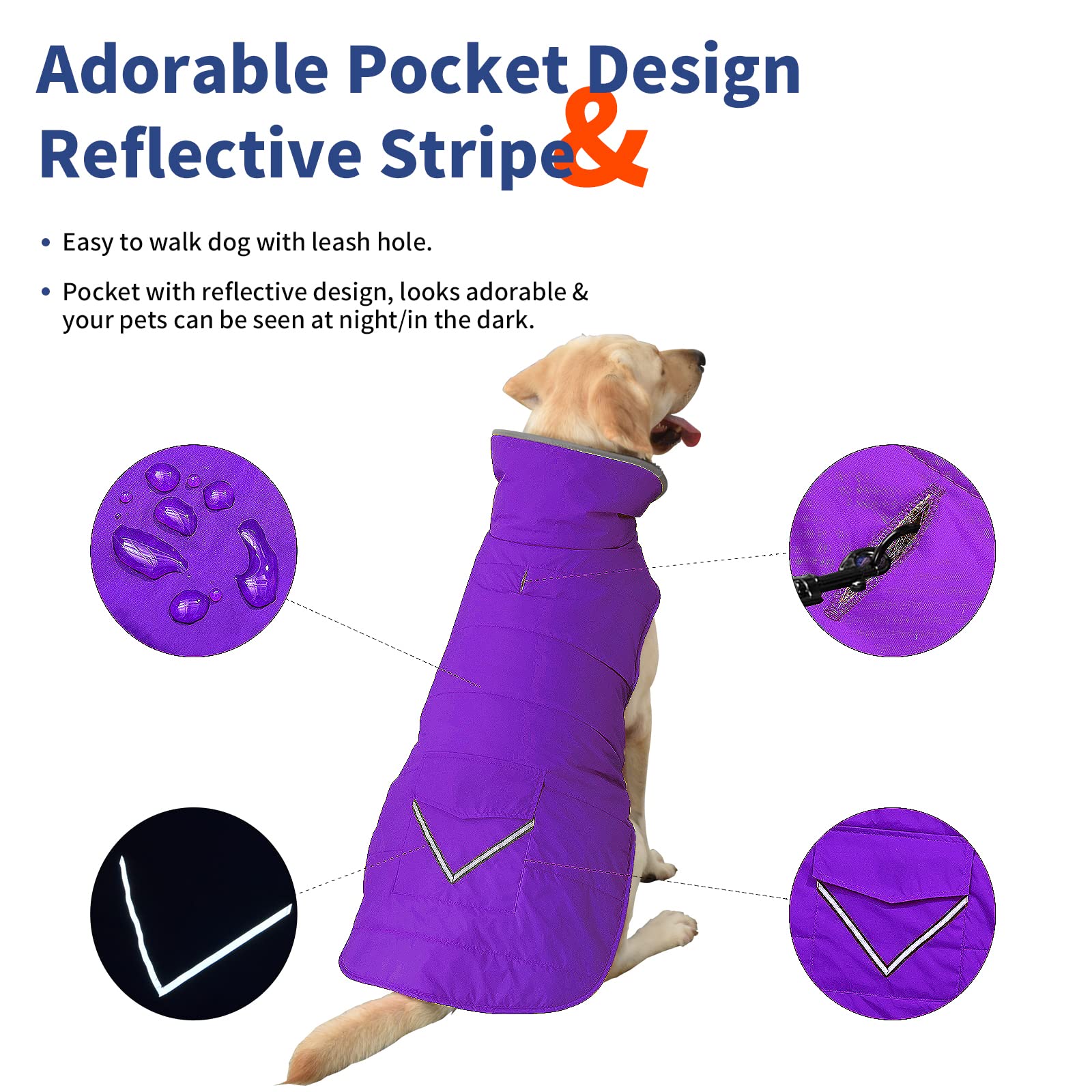 Petglad warm fleece lining traps heat for cozy winter strolls.