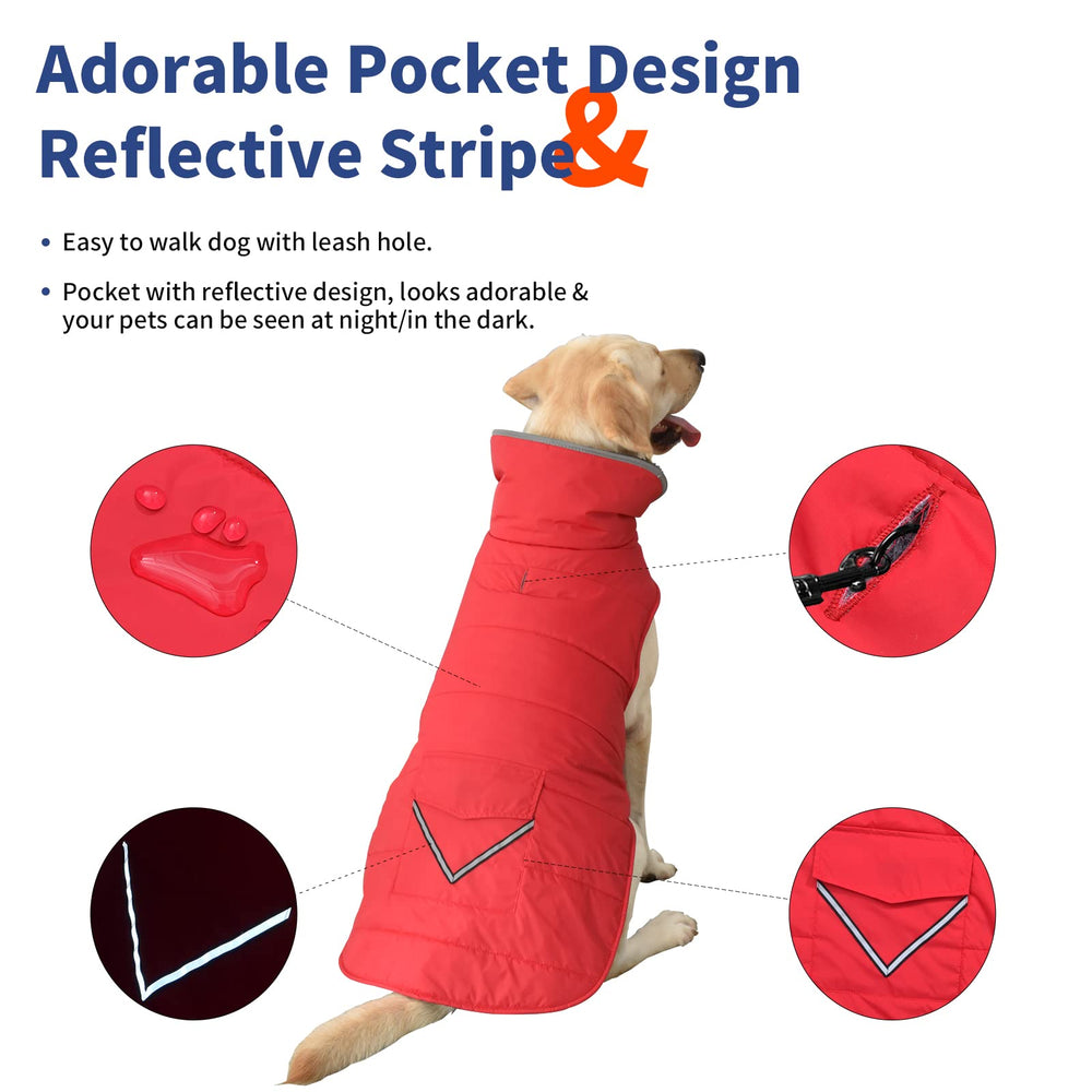 Petglad windproof front of dog coat shields against chilly gusts