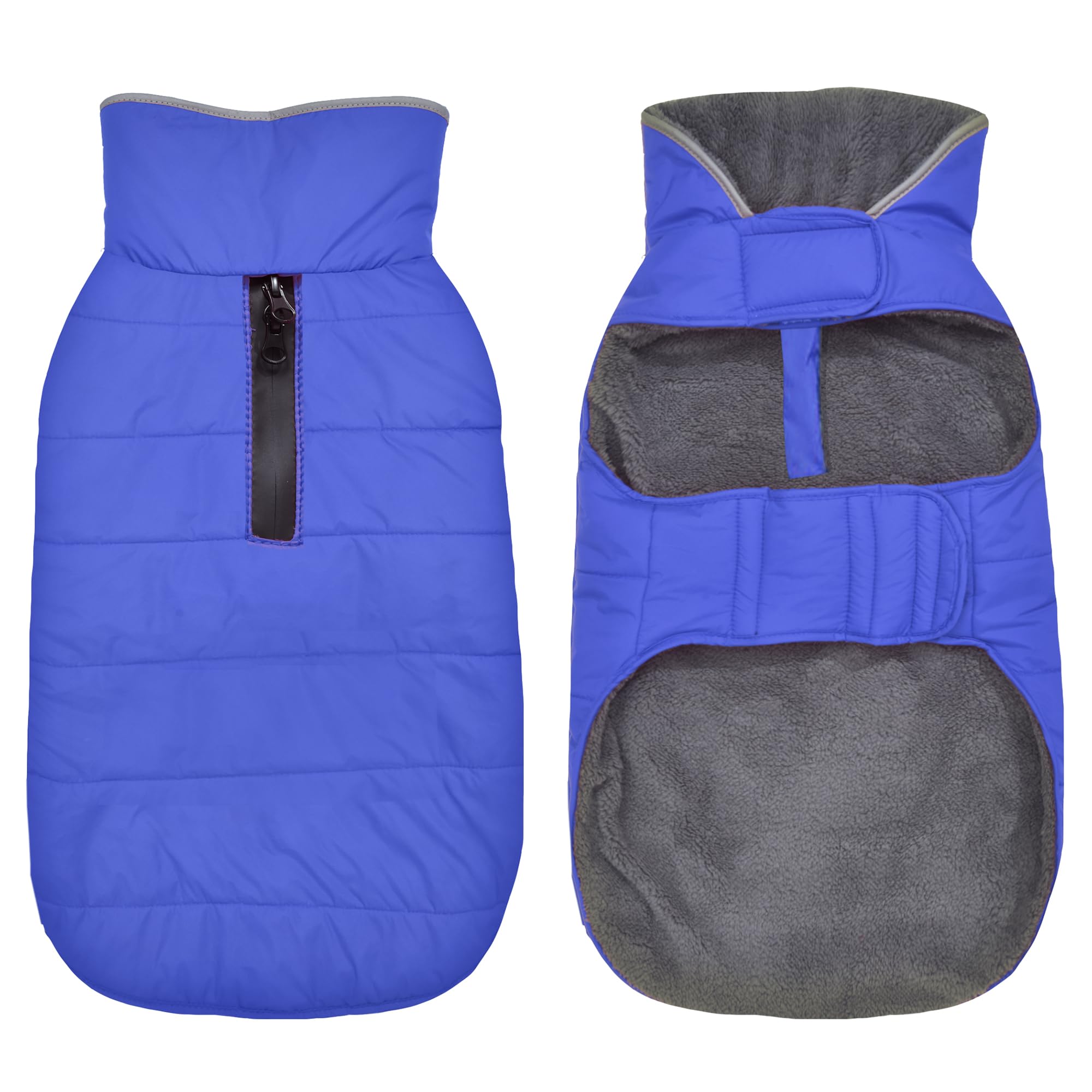 Petglad dog winter coat with fleece lining warms during chilly walks