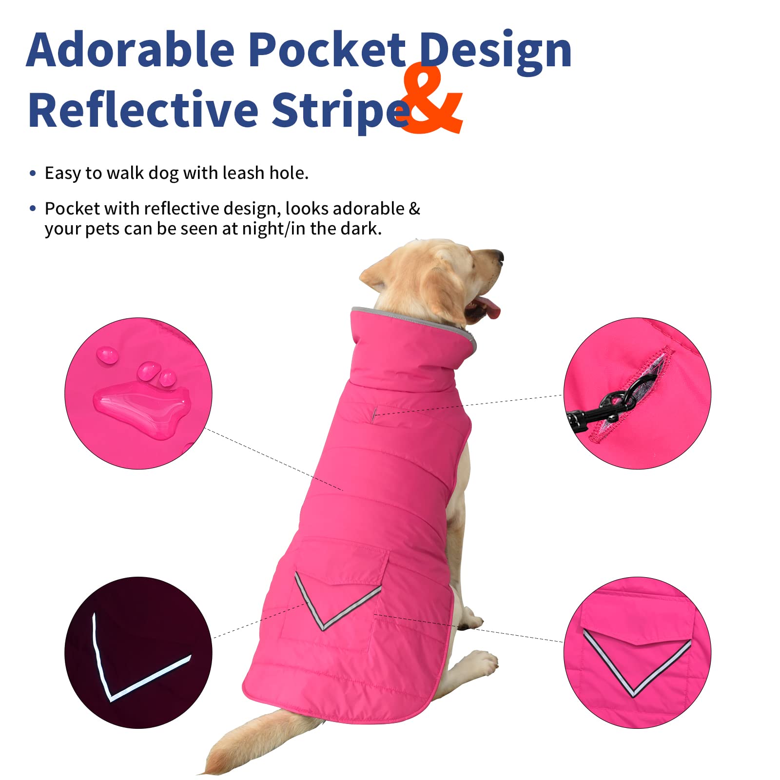 Petglad waterproof material closeup highlights sturdy fabric repelling snow and rain.