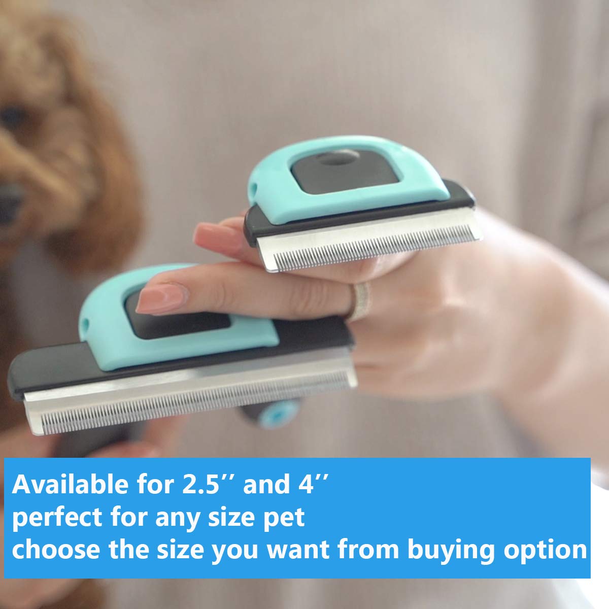 Petgle cat brush 4-inch option for larger pets with faster deshedding.