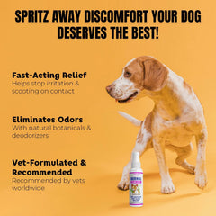 Petglow anal care use-on-area demonstrates direct application.