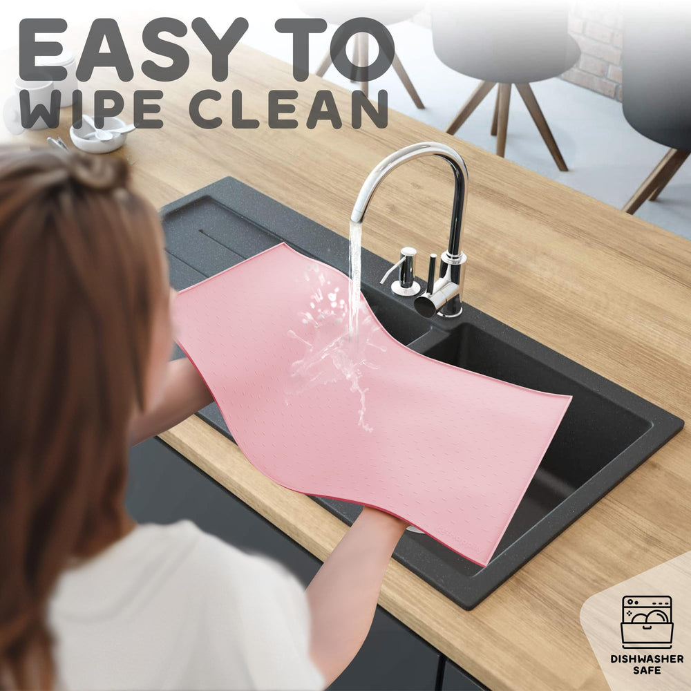 PetHappily multi-use mat doubles as tray and under-sink liner.