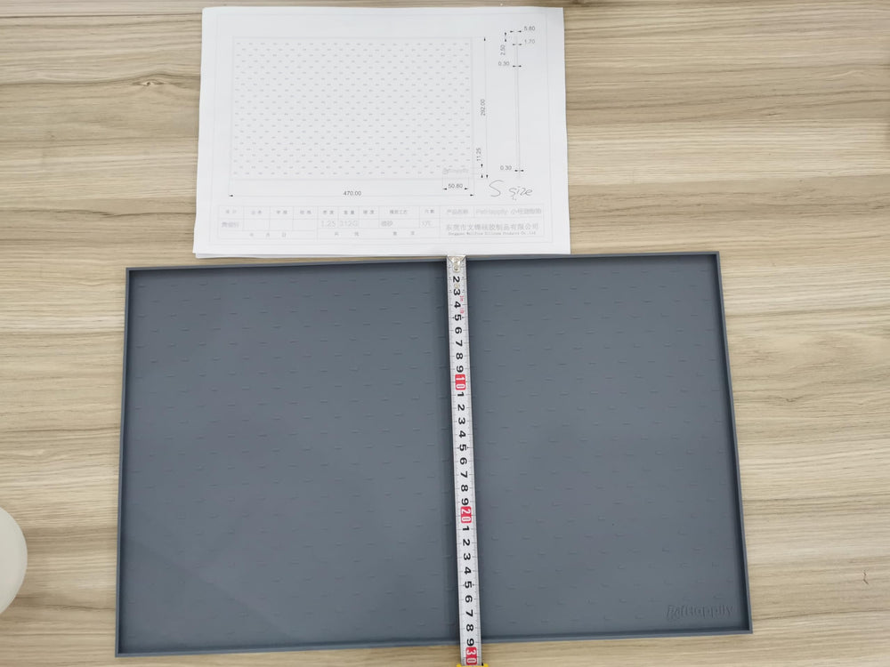 PETHAPPILY Mat shown in elegant colors blends with décor while protecting floors.