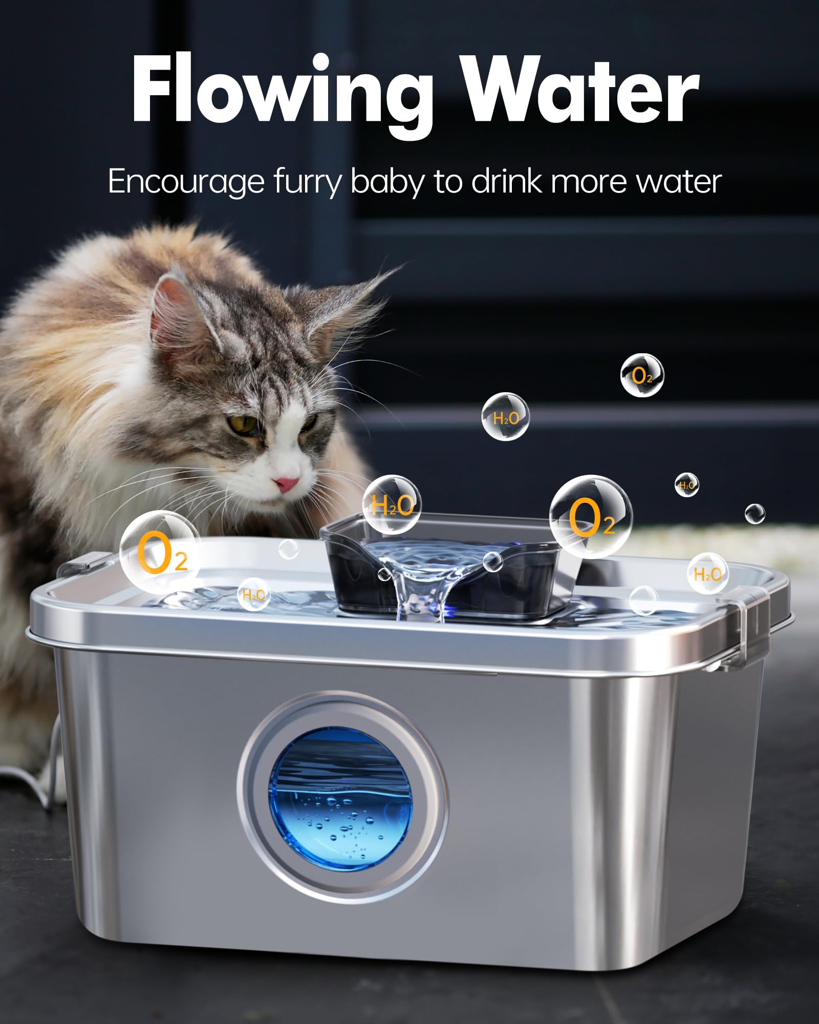 PETHIND 12-inch drinking area provides comfortable access for large dogs