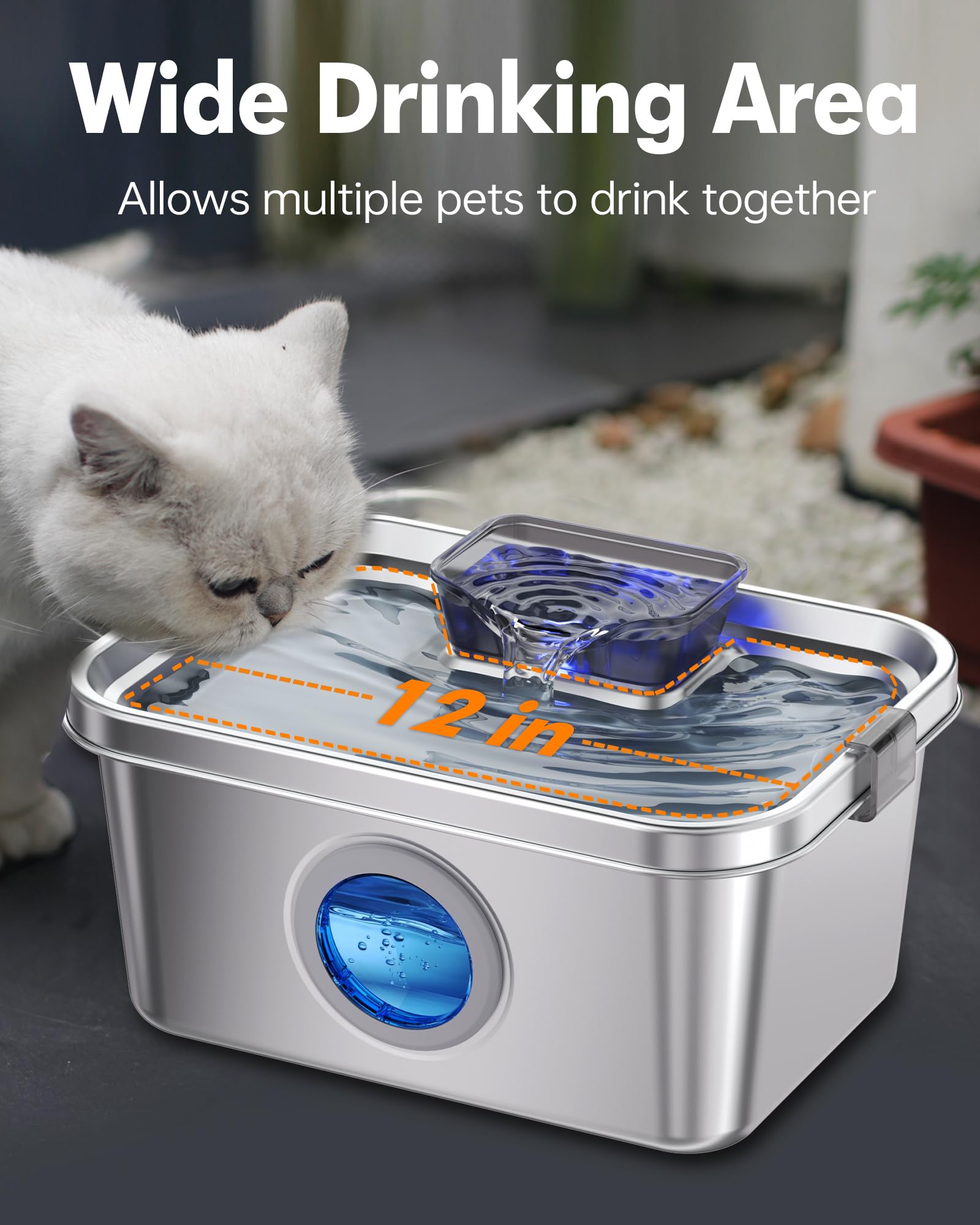 PETHIND anti-overflow spout minimizes spills while drinking