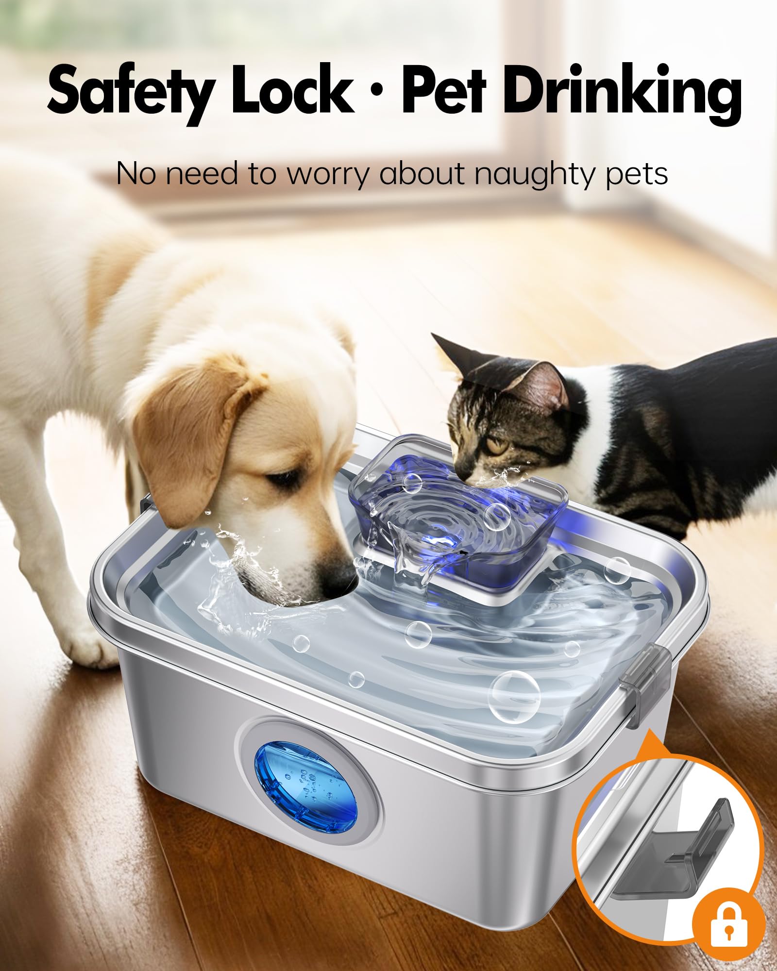 PETHIND multi-stage filter keeps water clean and appealing to pets