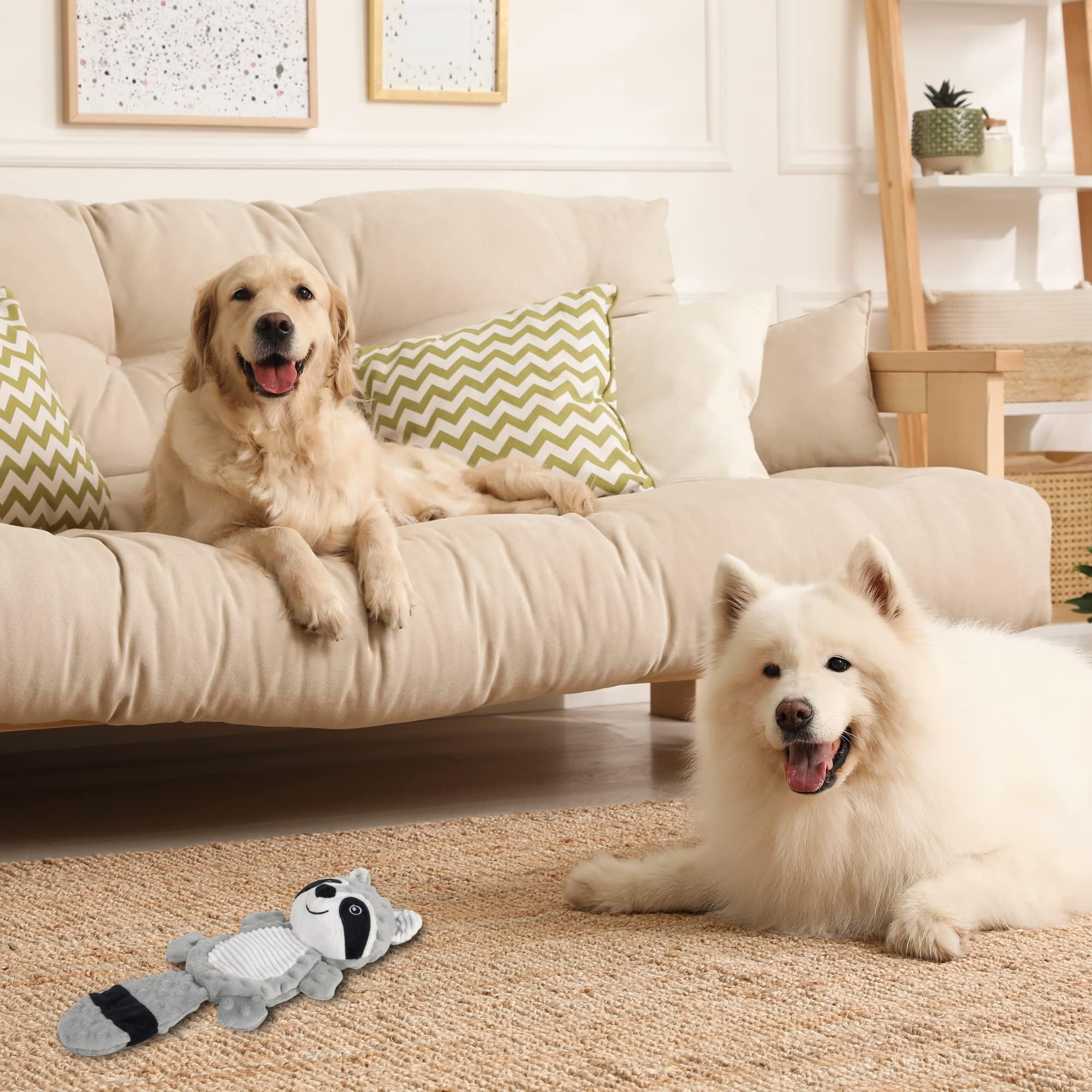 PetHomey raccoon-gray plush toy offers cozy companionship during quiet evenings.