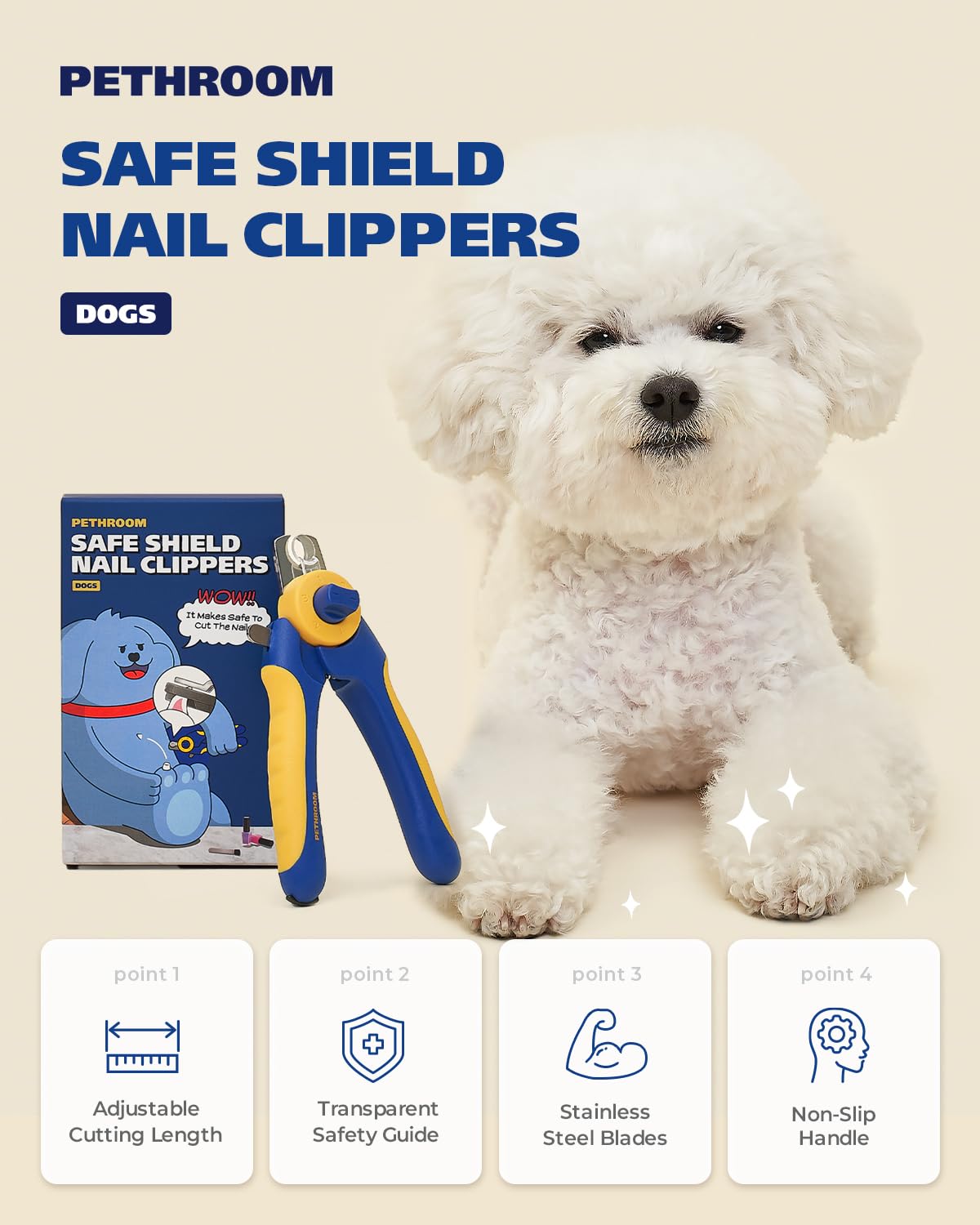 PETHROOM clipper blades in stainless steel deliver precise cuts with professional results at home.