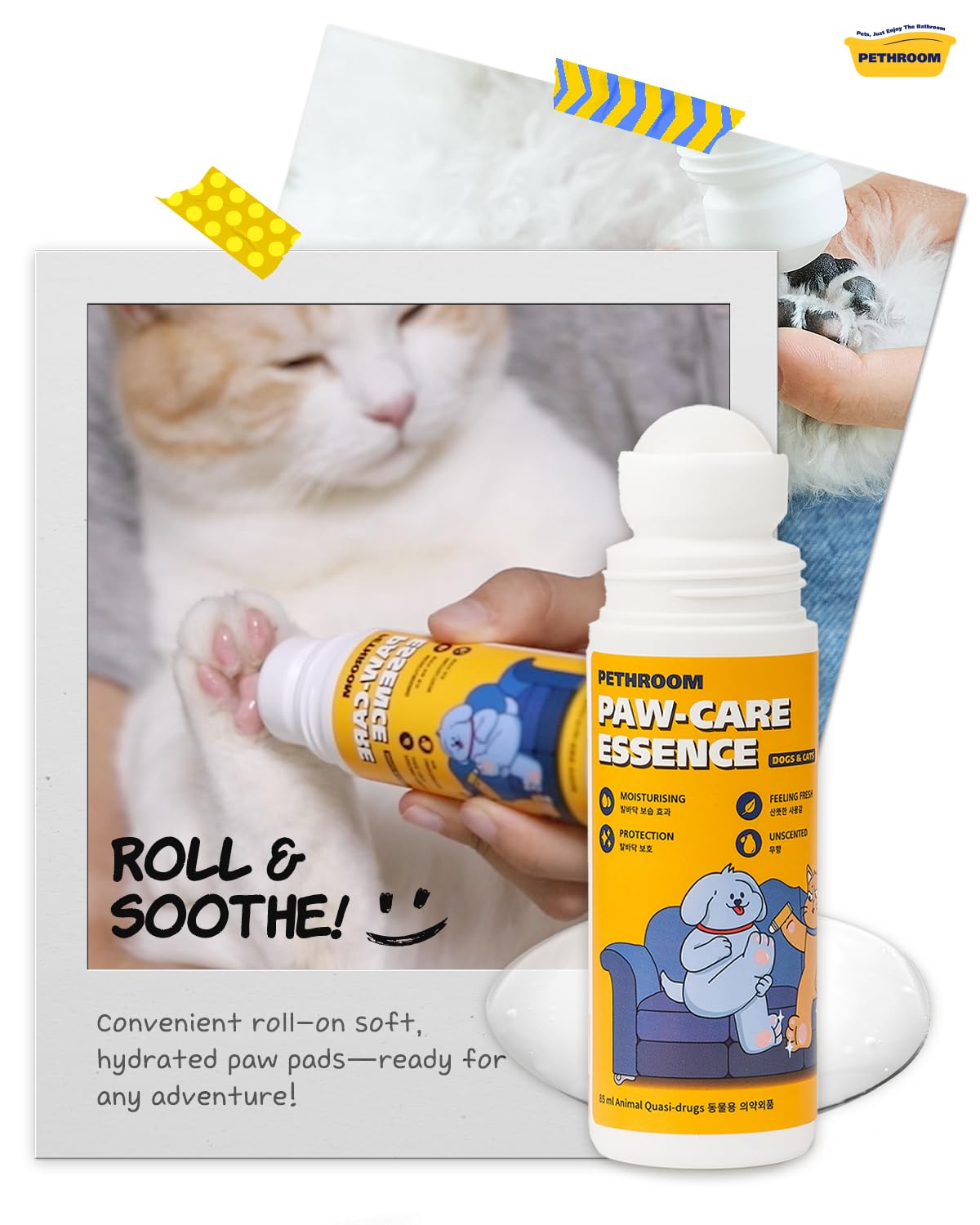 PETHROOM fragrance-free paw balm formula for sensitive pets