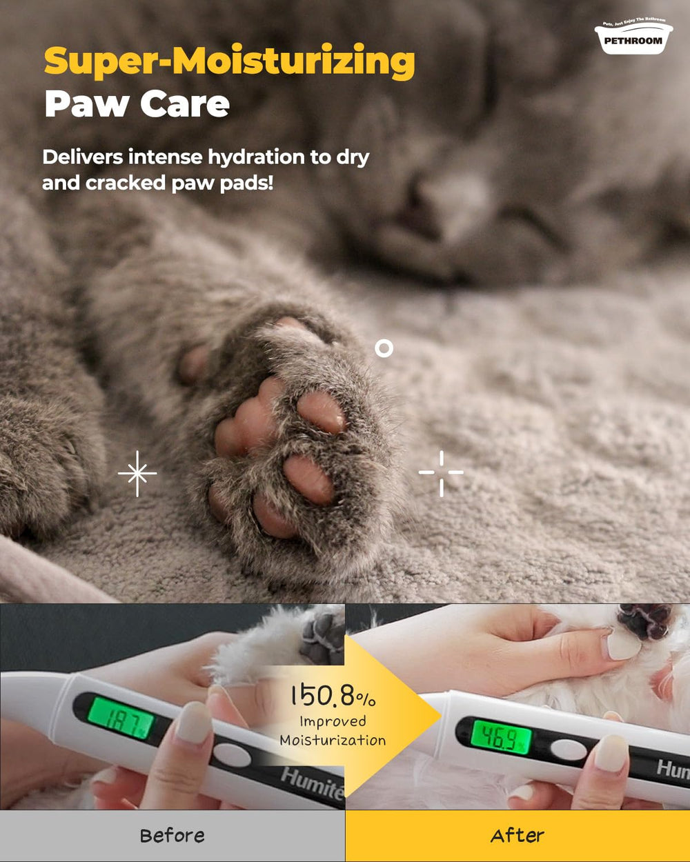 PETHROOM safe-to-lick paw balm from natural ingredients