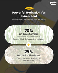 PETHROOM Unscented Cat Moisture Mist ingredients label highlights natural 95% plant extracts for skin nourishment
