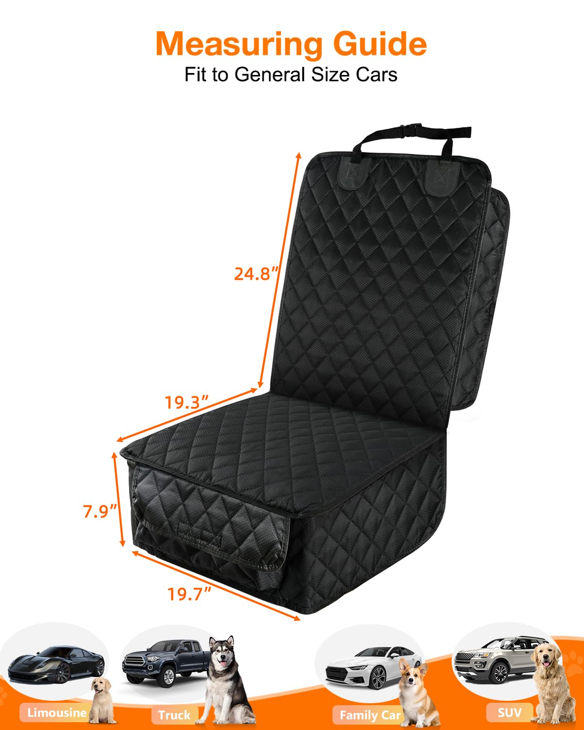 PETICON 2-pack fits cars, trucks, SUVs, protecting fur and spills.