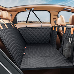 PETICON back seat extender shows strong support for large dogs on trips