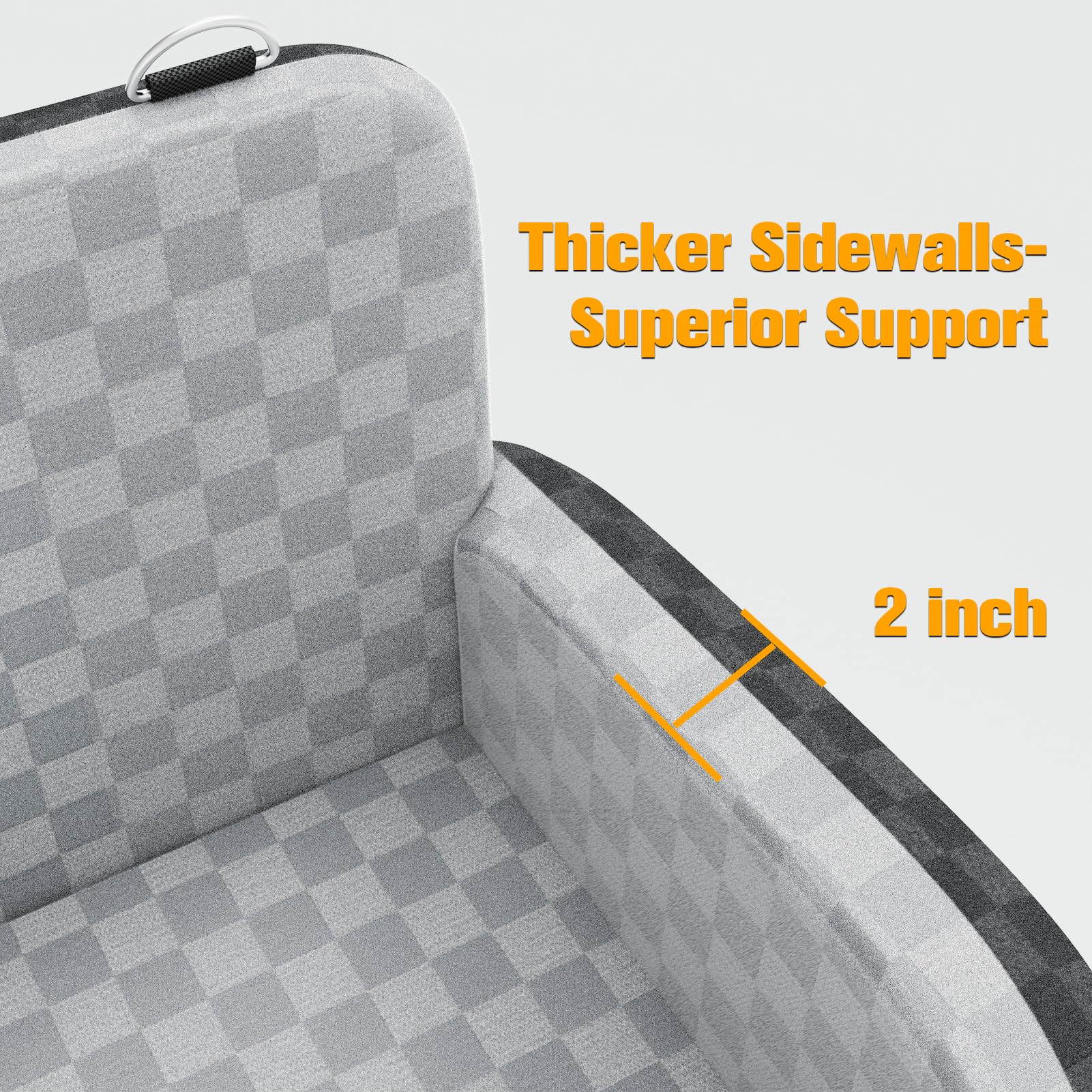 Peticon detachable washable cover allows quick cleanup after adventures.