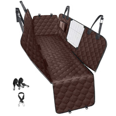 PETICON dog car seat cover with mesh window enhances airflow for calmer rides.