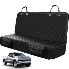 PETICON dog car seat cover-truck fit provides snug protection for truck seats during travel.