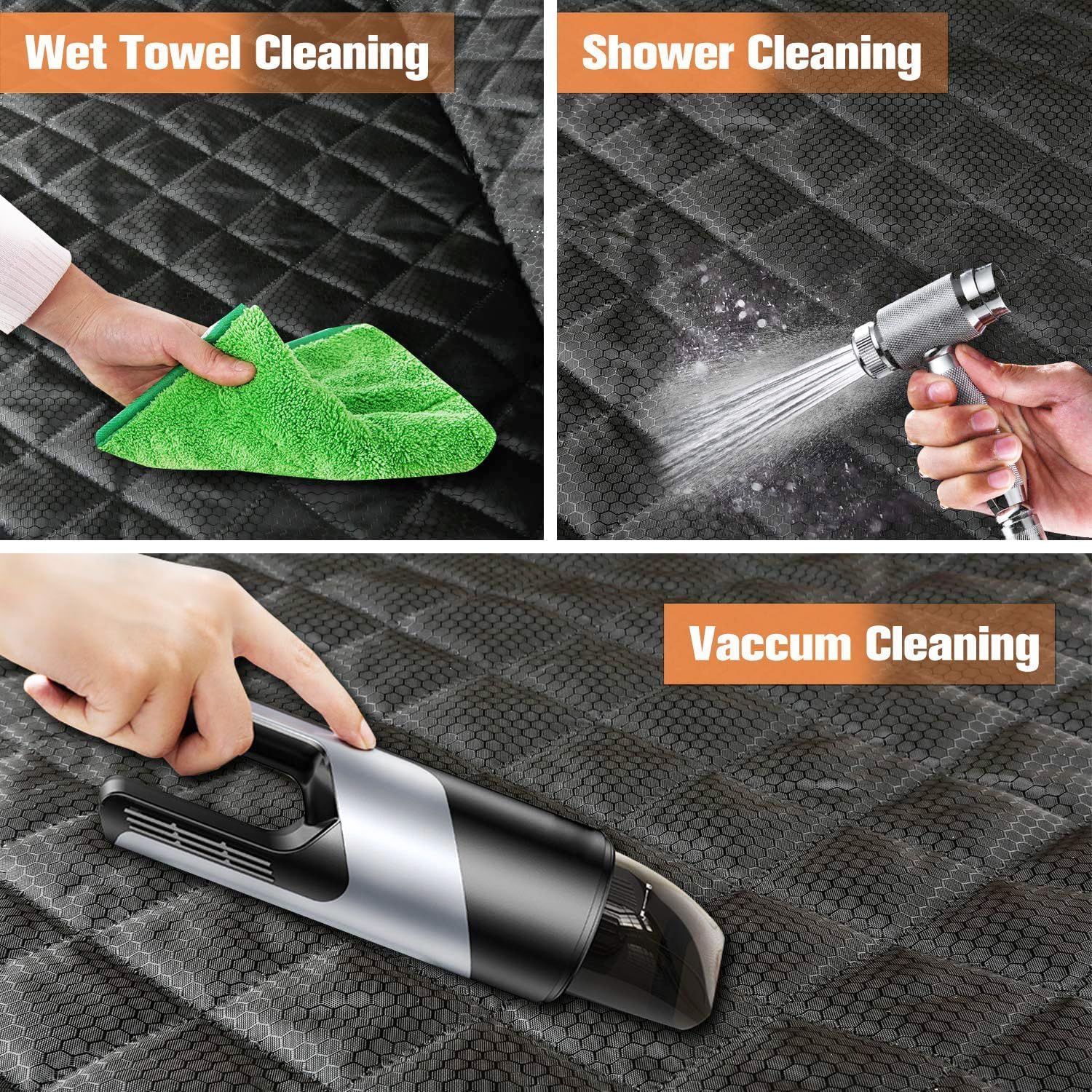 PETICON easy-clean design lets you wipe away dirt after family outings.