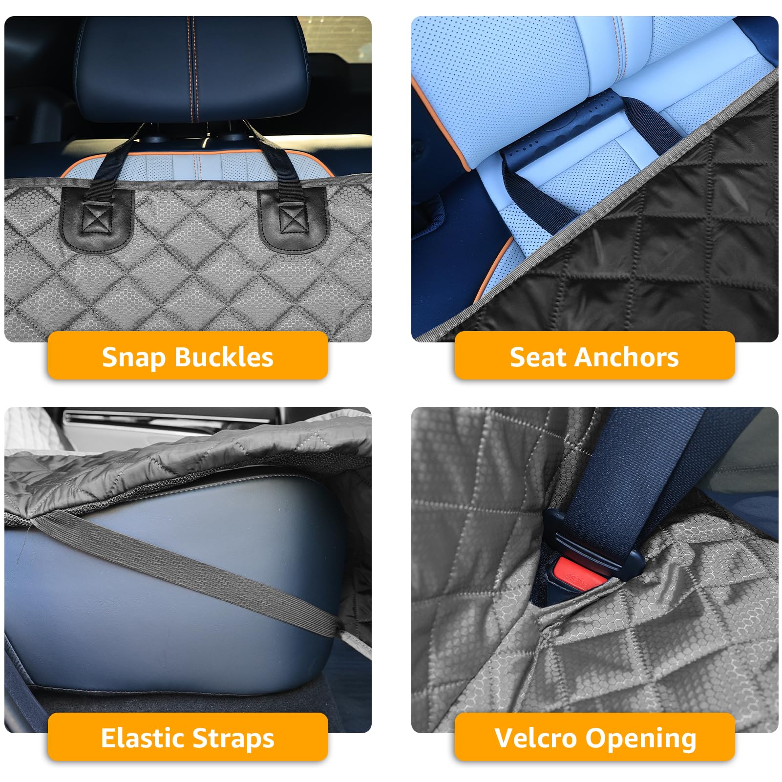 PETICON four velcro openings provide child seat access