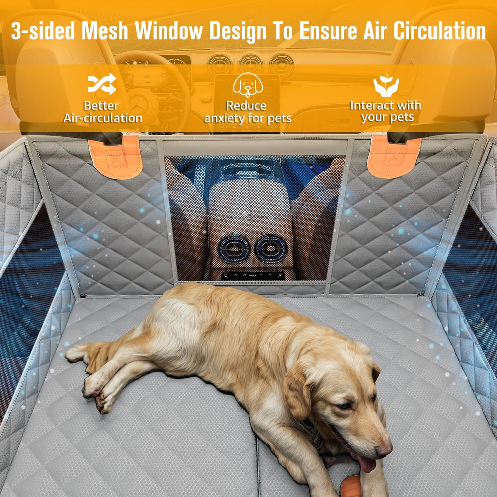PETICON back seat cover contains hair and dirt in one area