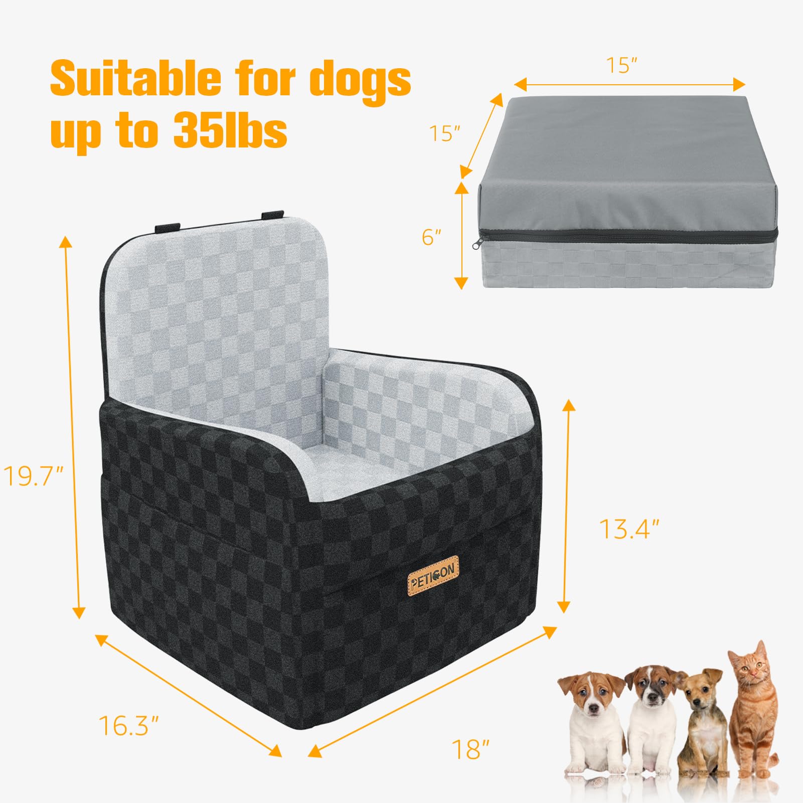 Peticon reversible cooling Oxford cover offers summer cooling and winter warmth.