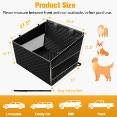 PETICON safety leash keeps pets centered to prevent falls during bumpy rides.