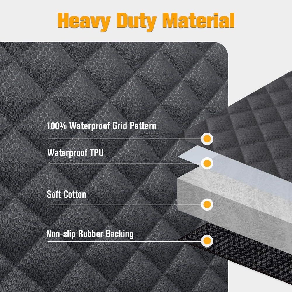 PETICON scratch-resistant fabric grips pets and reduces slipping on the seat.