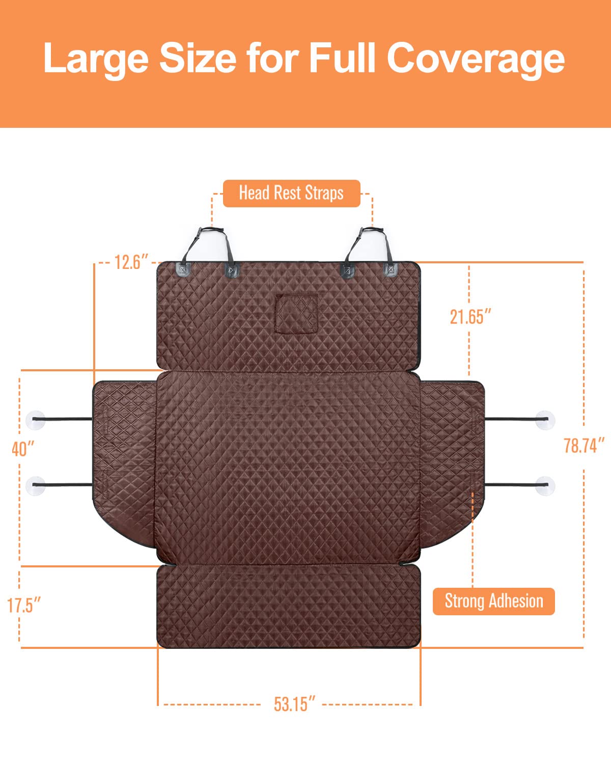 PETICON SUV Cargo Liner anti-slip backing keeps mats in place on the road.