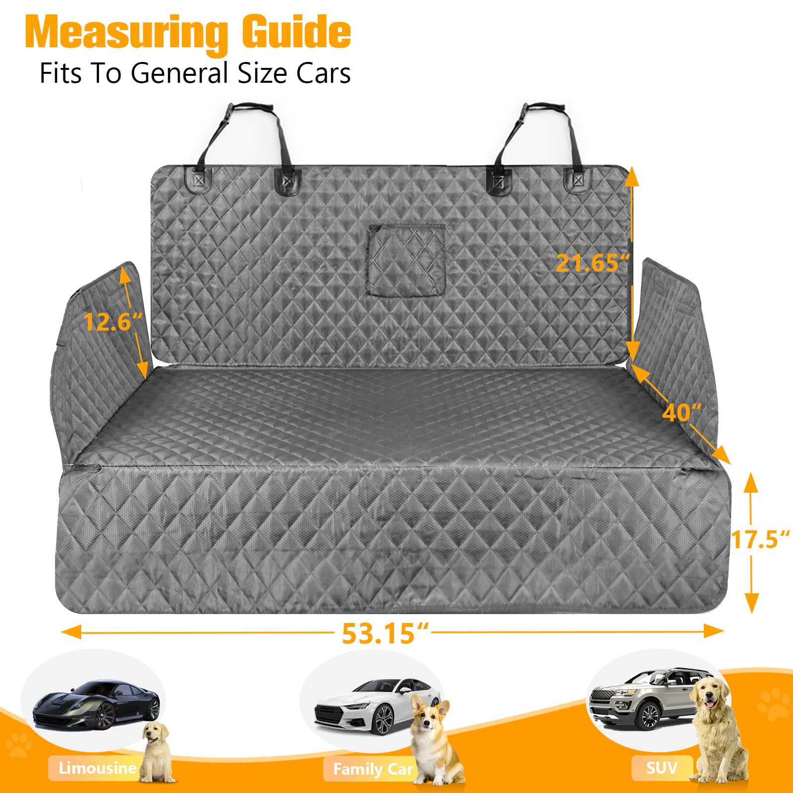PETICON SUV Cargo Liner bumper flap protection guards trunk edges during loading.